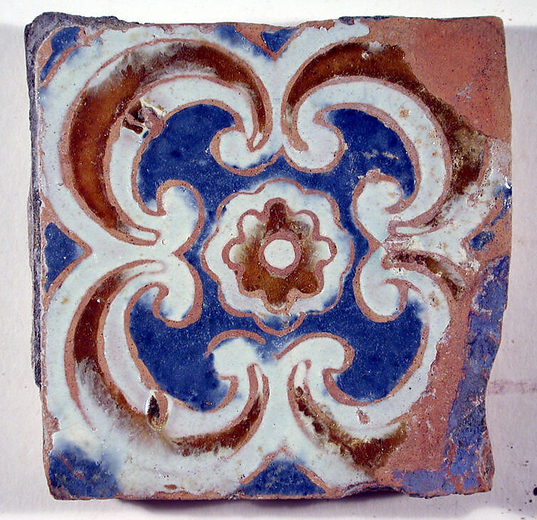 Pavement tiles, Tin-glazed earthenware, Spanish, Seville