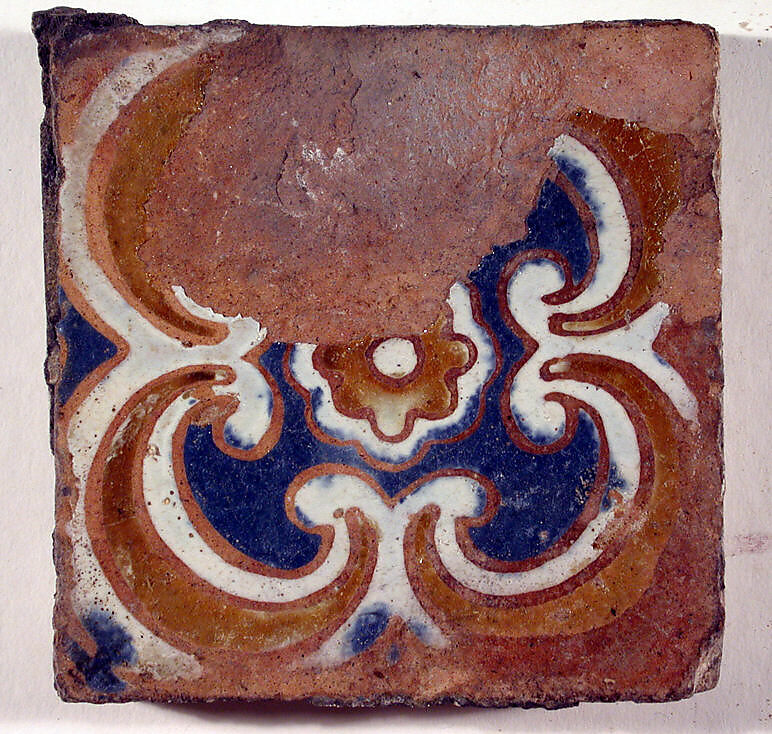 Pavement tiles, Tin-glazed earthenware, Spanish, Seville