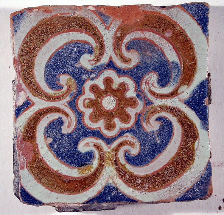 Pavement tiles, Tin-glazed earthenware, Spanish, Seville