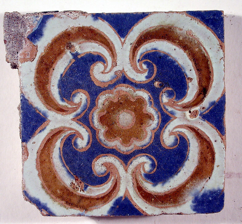 Pavement tiles, Tin-glazed earthenware, Spanish, Seville