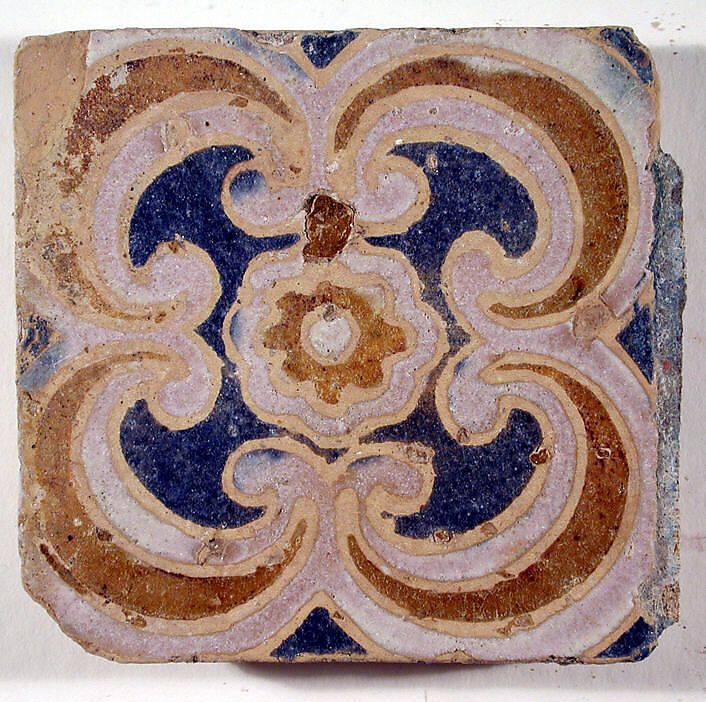 Pavement tiles, Tin-glazed earthenware, Spanish, Seville