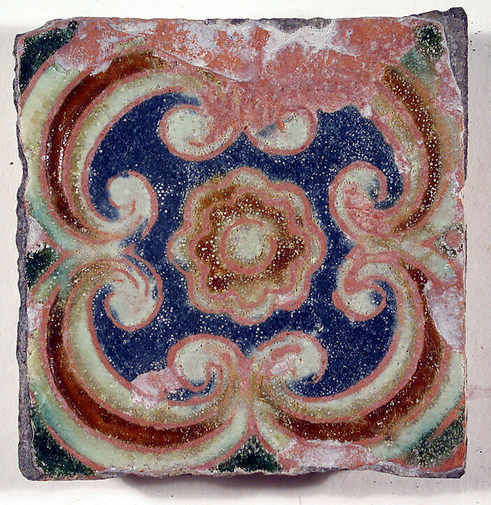 Pavement tiles, Tin-glazed earthenware, Spanish, Seville