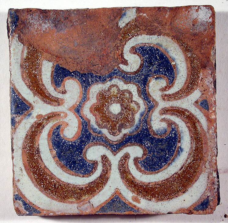 Pavement tiles, Tin-glazed earthenware, Spanish, Seville