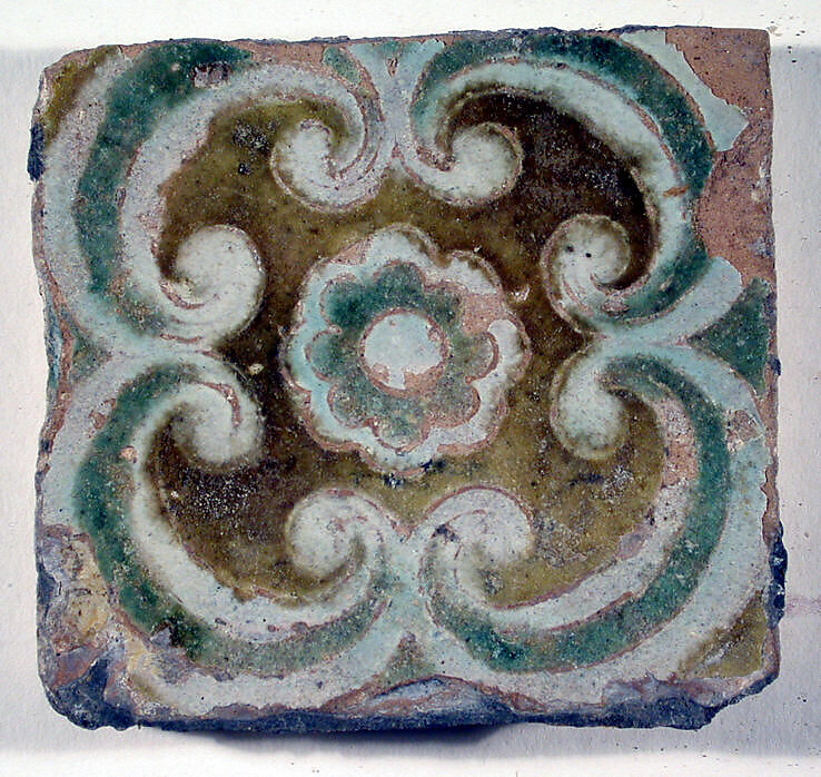 Pavement tiles, Tin-glazed earthenware, Spanish, Seville