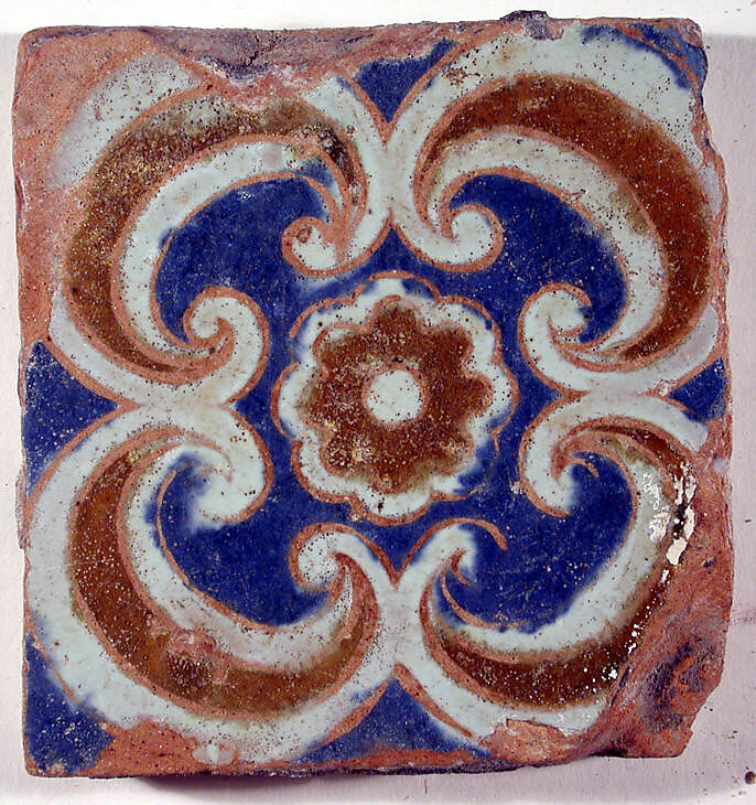 Pavement tiles, Tin-glazed earthenware, Spanish, Seville