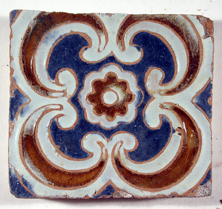 Pavement tiles, Tin-glazed earthenware, Spanish, Seville