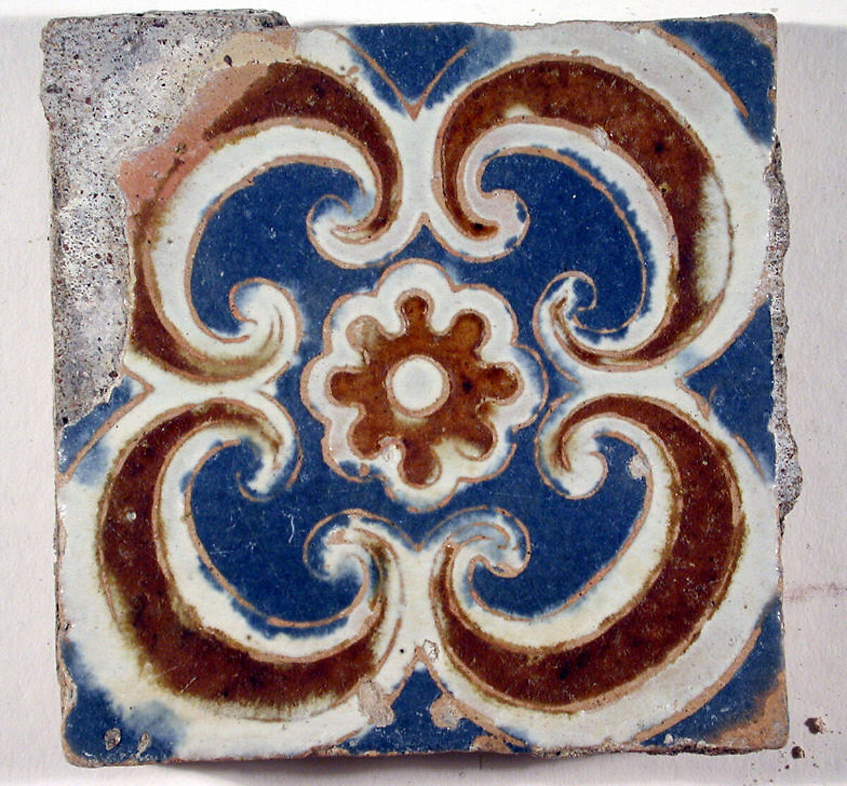 Pavement tiles, Tin-glazed earthenware, Spanish, Seville