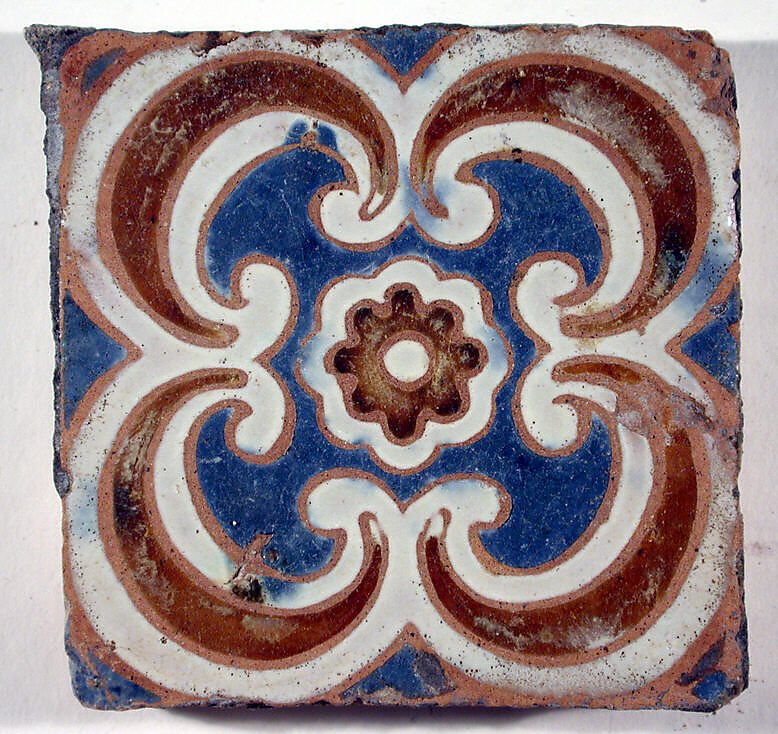 Pavement tiles, Tin-glazed earthenware, Spanish, Seville
