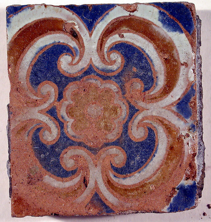 Pavement tiles, Tin-glazed earthenware, Spanish, Seville