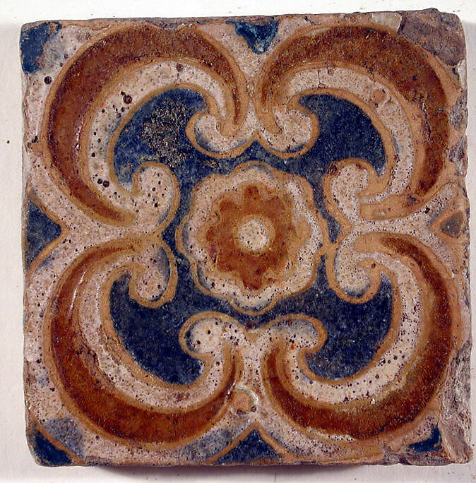 Pavement tiles, Tin-glazed earthenware, Spanish, Seville