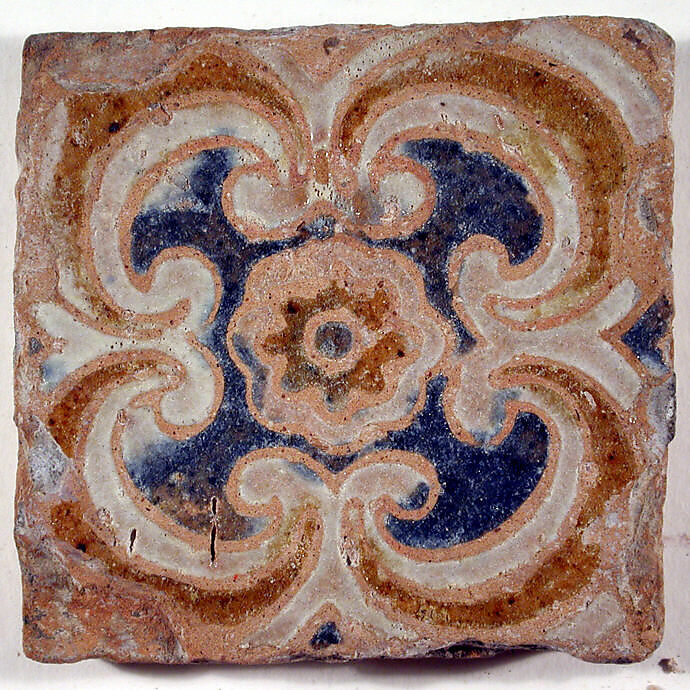 Pavement tiles, Tin-glazed earthenware, Spanish, Seville
