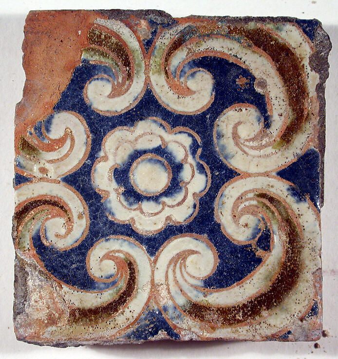 Pavement tiles, Tin-glazed earthenware, Spanish, Seville