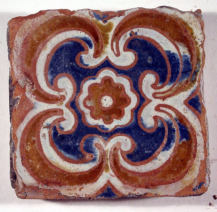 Pavement tiles, Tin-glazed earthenware, Spanish, Seville