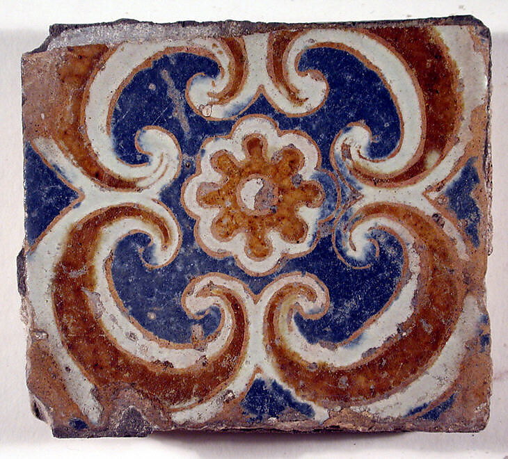 Pavement tiles, Tin-glazed earthenware, Spanish, Seville