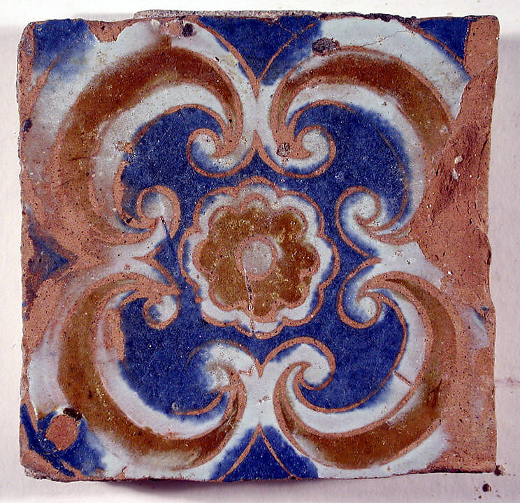 Pavement tiles, Tin-glazed earthenware, Spanish, Seville