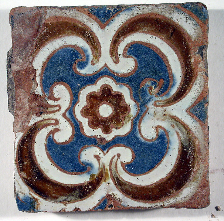 Pavement tiles, Tin-glazed earthenware, Spanish, Seville