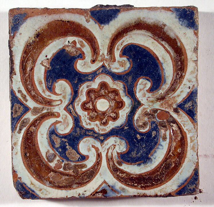 Pavement tiles, Tin-glazed earthenware, Spanish, Seville