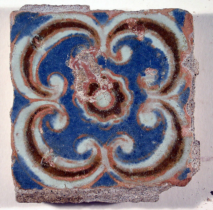 Pavement tiles, Tin-glazed earthenware, Spanish, Seville