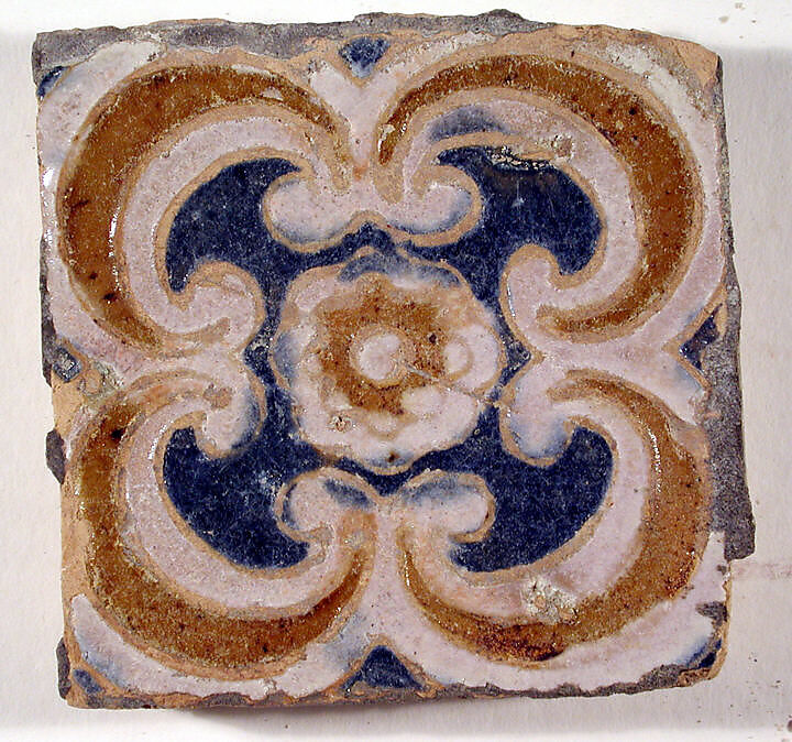 Pavement tiles, Tin-glazed earthenware, Spanish, Seville
