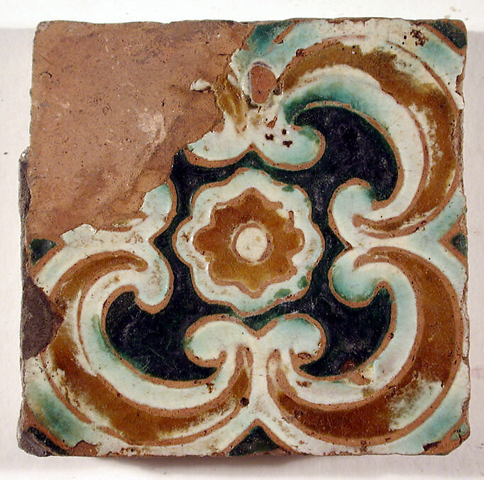 Pavement tiles, Tin-glazed earthenware, Spanish, Seville