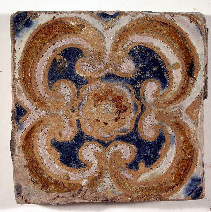 Pavement tiles, Tin-glazed earthenware, Spanish, Seville