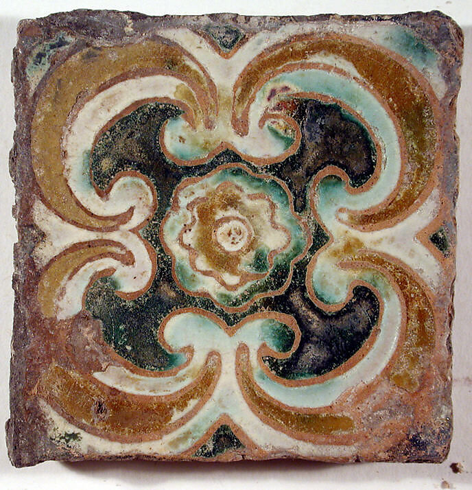 Pavement tiles, Tin-glazed earthenware, Spanish, Seville
