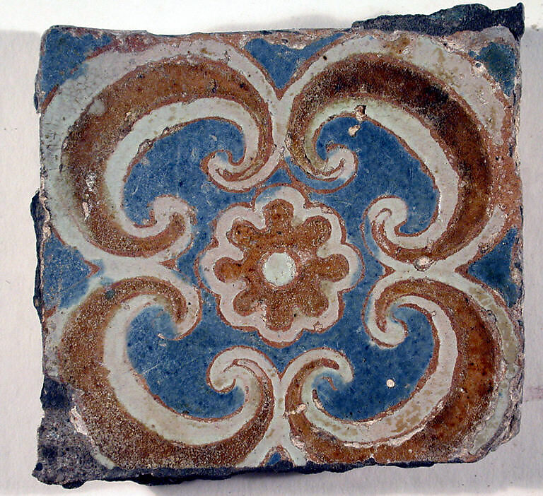 Pavement tiles, Tin-glazed earthenware, Spanish, Seville