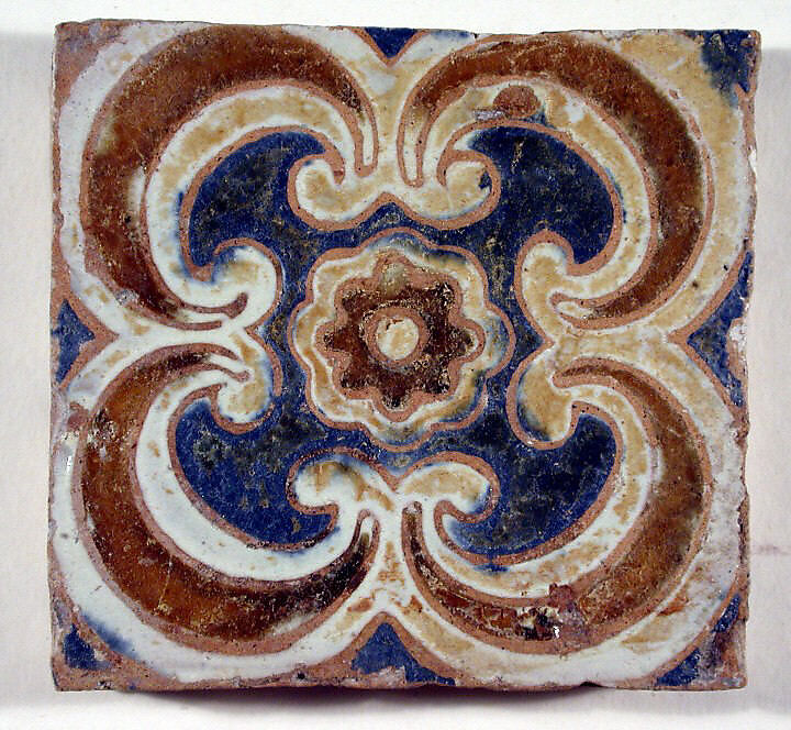 Pavement tiles, .20Tin-glazed earthenware, Spanish, Seville