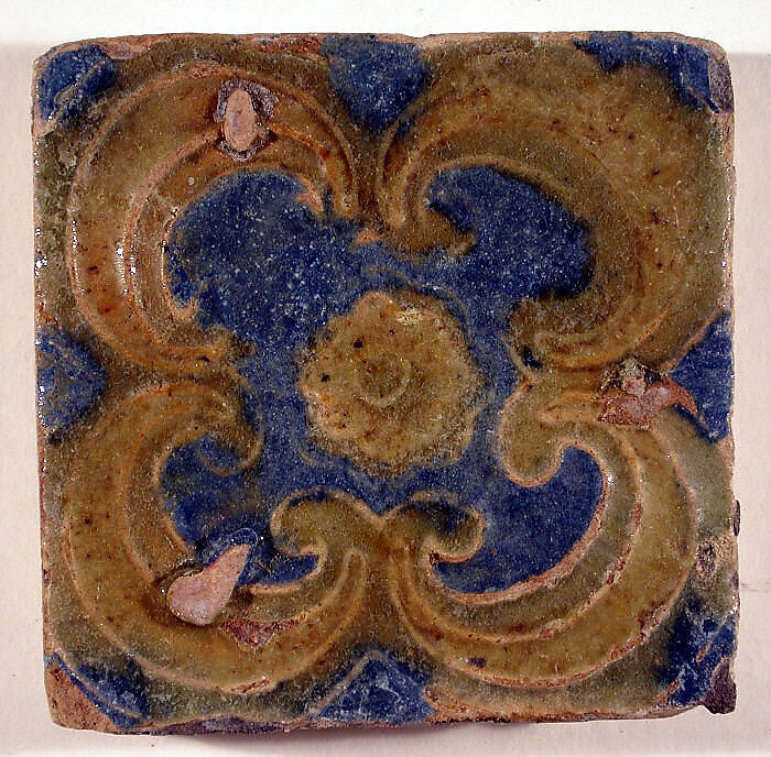 Pavement tiles, .20Tin-glazed earthenware, Spanish, Seville