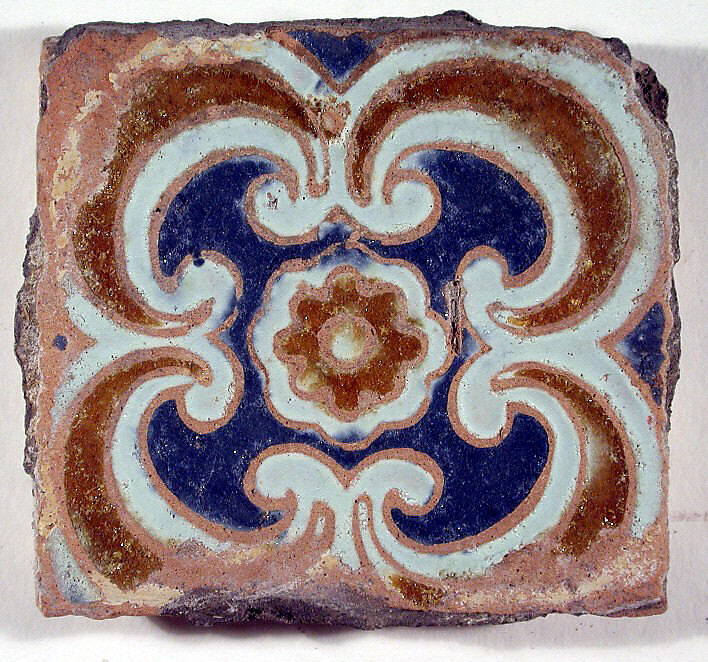 Pavement tiles, .20Tin-glazed earthenware, Spanish, Seville