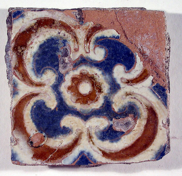Pavement tiles, .20Tin-glazed earthenware, Spanish, Seville