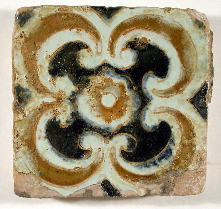 Pavement tiles, .20Tin-glazed earthenware, Spanish, Seville