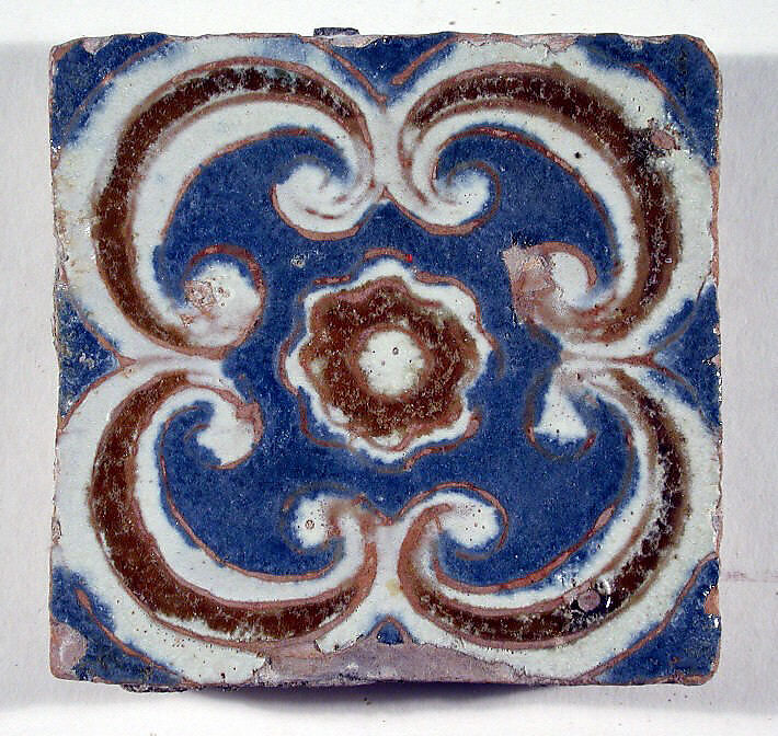 Pavement tiles, .20Tin-glazed earthenware, Spanish, Seville 