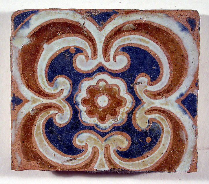 Pavement tiles, .20Tin-glazed earthenware, Spanish, Seville