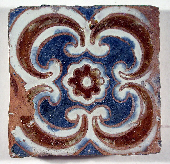 Pavement tiles, .20Tin-glazed earthenware, Spanish, Seville