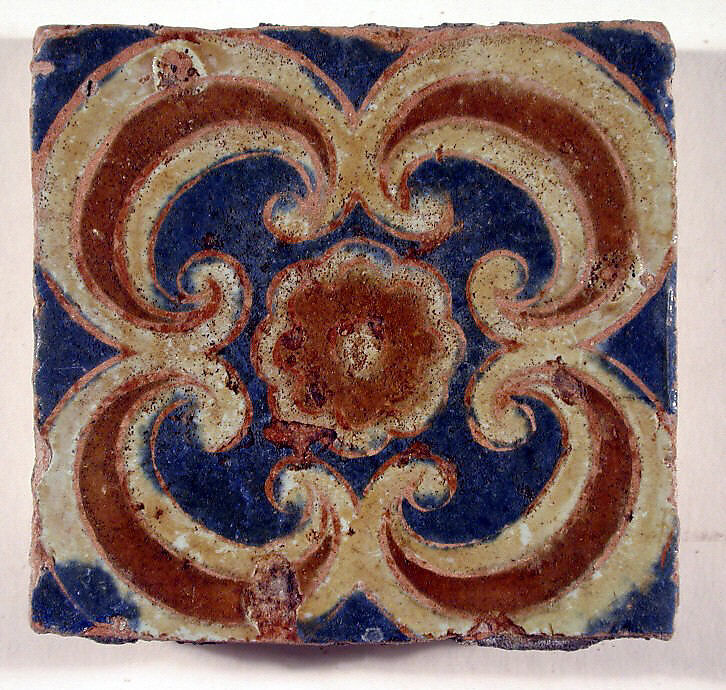 Pavement tiles, .20Tin-glazed earthenware, Spanish, Seville