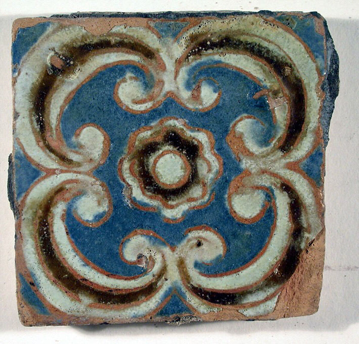 Pavement tiles, .20Tin-glazed earthenware, Spanish, Seville