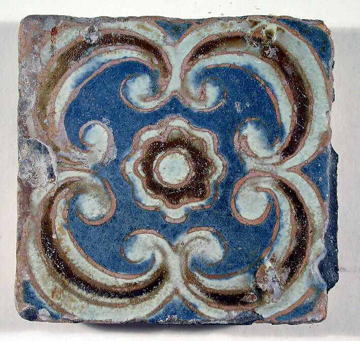Pavement tiles, .20Tin-glazed earthenware, Spanish, Seville