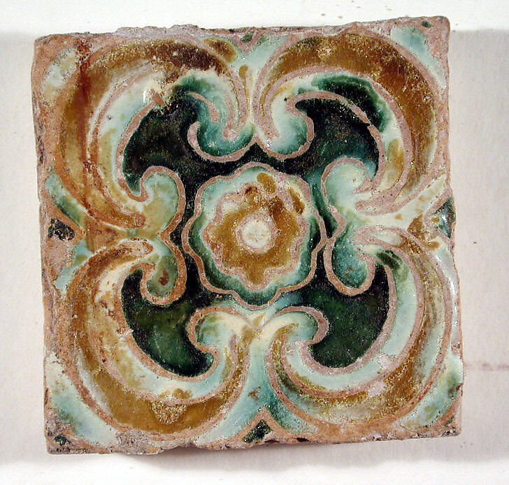 Pavement tiles, .20Tin-glazed earthenware, Spanish, Seville