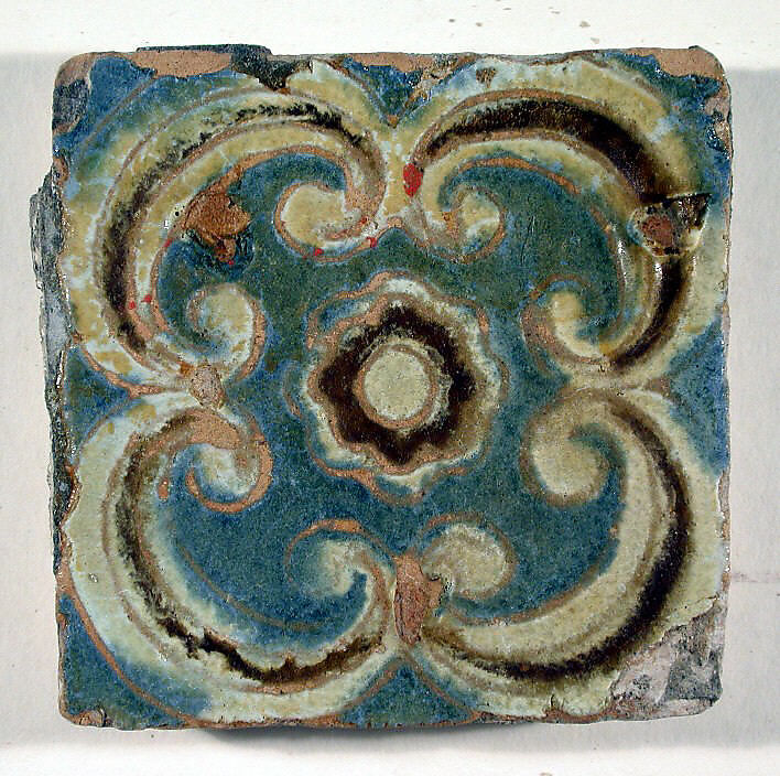 Pavement tiles, .20Tin-glazed earthenware, Spanish, Seville