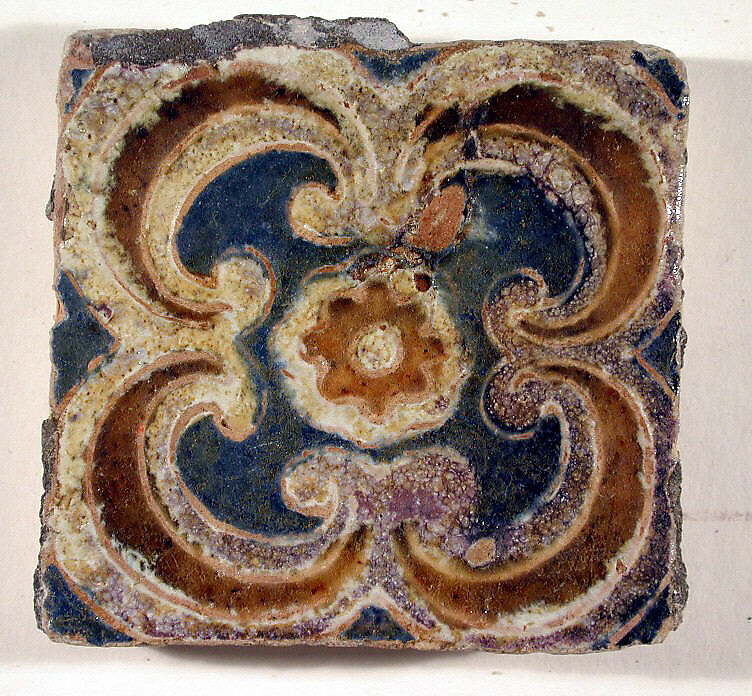 Pavement tiles, .20Tin-glazed earthenware, Spanish, Seville