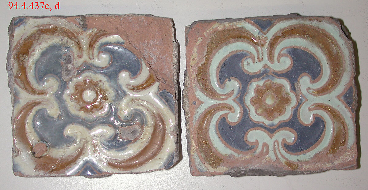 Pavement tiles, .20Tin-glazed earthenware, Spanish, Seville