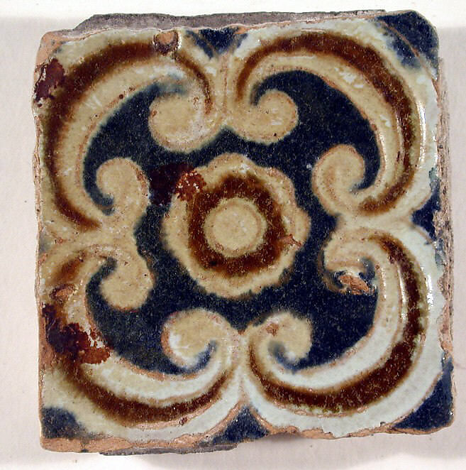 Pavement tiles, Tin-glazed earthenware, Spanish, Seville