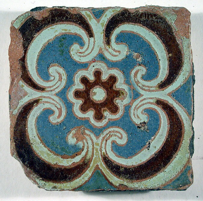 Pavement tiles, Tin-glazed earthenware, Spanish, Seville