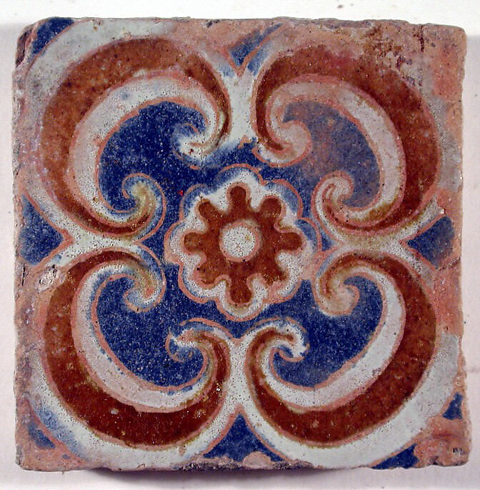 Pavement tiles, Tin-glazed earthenware, Spanish, Seville