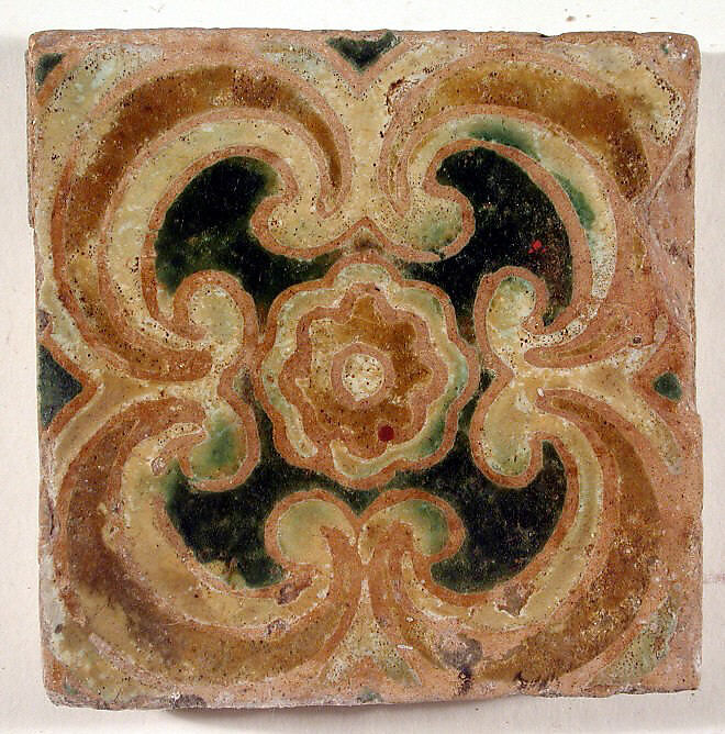 Pavement tiles, Tin-glazed earthenware, Spanish, Seville