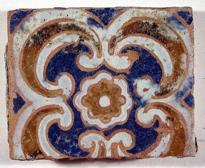 Pavement tiles, Tin-glazed earthenware, Spanish, Seville