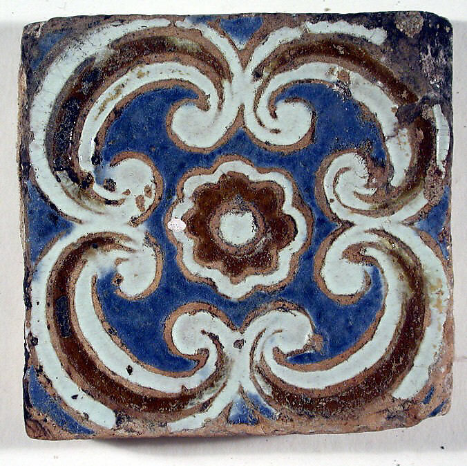 Pavement tiles, Tin-glazed earthenware, Spanish, Seville