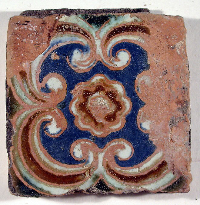 Pavement tiles, Tin-glazed earthenware, Spanish, Seville