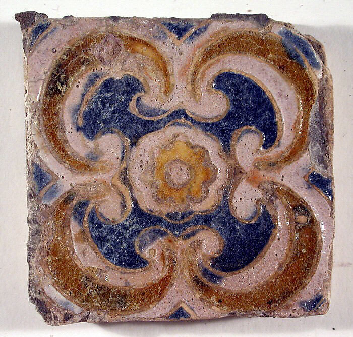 Pavement tiles, Tin-glazed earthenware, Spanish, Seville